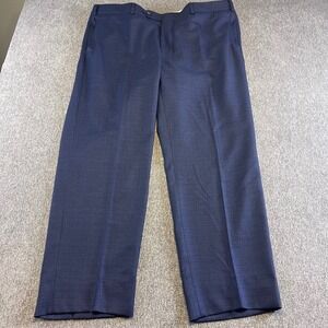 Samuelsohn‎ Blue Plaid Dress Pants Business Casual Career Size 40x28